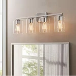 Free Ship Kawoti Clemmon 4-LIGHT Brushed Nickel Modern Vanity 21124. Fixed Price $89.99.