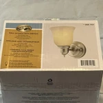 Hampton Bay Wall Sconce Light With Switch Opal Satin Nickel New. Fixed Price $26.98.