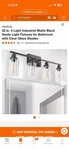 Yansun 32 In. 4-LIGHT Industrial Matte Black Vanity Fixtures For Bathroom. Fixed Price $55.00.