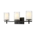 Z-lite Grayson Light Vanity, Matte Black/clear/etched Opal 1949-3V-MB. Fixed Price $217.60.