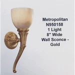 Metropolitan N950158 Light 8" Wide Wall Sconce - Gold. Fixed Price $299.00.