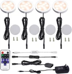 Led Under Cabinet Lighting Kit 4 Packs 12V Low Profile Puck Lights With Dimmabl. Fixed Price $37.66.