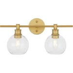 Wall Sconce Brass Bathroom Or Dining Clear Glass Lamp Shades Light Fixture. Fixed Price $163.54.