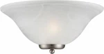 Nuvo 60-5381 Wall Sconce Brushed Nickel Finish With Alabaster Glass Shade. Fixed Price $64.10.