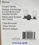 Kichler Stamos Bath Light, Olde Bronze - 55120OZ. Fixed Price $56.69.