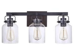 Craftmade 53603-FBDT Foxwood Bathroom Vanity Light Flat Black With Dark Teak. Fixed Price $76.46.