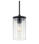 Kichler Crosby 43996BK Black 1-LIGHT 6" Mini Pendant W/clear Glass. Fixed Price $32.97.