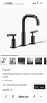Purist Widespread Bathroom Sink Faucet With Lever Handles, 1.2 Gpm. Fixed Price $500.00.