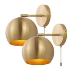 Jonathan Tierra 7 In. 1-LIGHT Brass Gold Modern Midcentury Iron Led Sconce 2PK. Fixed Price $44.99.