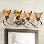Amber Scroll Rustic Wall Bronze Hardwired 29 1/2" 4-LIGHT Fixture Bedroom. Fixed Price $349.99.