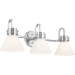 Kichler Farum 26" 3 Light Vanity, Chrome/opal Glass - 55155CH. Fixed Price $344.99.