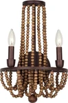 Farmhouse Royal Mahogany Wall Sconce With Beads. Fixed Price $955.00.