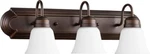 Quorum Light 24' Vanity, Bronze/satin Opal 5094-3-86. Fixed Price $59.99.