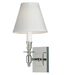 Norwell 5120-PN-WS Wall Light Sconce Polish Nickel Finish With White Shade. Fixed Price $58.18.