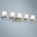 Kichler Hendrik 43" Wide Brushed Nickel 5-LIGHT Bath. Fixed Price $429.97.