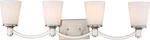 Nuvo Laguna Light Vanity, White Glass, Brushed Nickel 60-5874. Fixed Price $234.99.