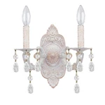 Crystorama Sutton Light Crystal Spectra Sconce, White 5022-AW-CL-S. Fixed Price $334.99.