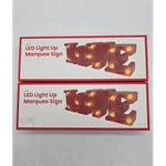 Titan Red Led Battery-operated Marquee Sign 12X4IN Nl-love Aaa Set Of. Fixed Price $24.99.