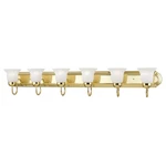 Livex Lighting 1076P Brass Riviera 6-LIGHT Bathroom Vanity. Fixed Price $439.96.