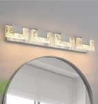 4-LIGHT Led Bathroom Vanity Light, 32 Inch Brushed Acrylic Modern Lighting. Fixed Price $65.00.