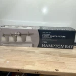 Hampton Bay Olgelthorpe 4 Light Vanity Bathroom Fixture Brushed Nickel. Fixed Price $19.99.