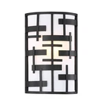 Nuvo Lighting Lansing 2 Sconce, White Shade/textured Black 60-6431. Fixed Price $109.99.