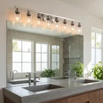 51'' Vanity Modern Nickel 8 Lights For Bathroom Mirror Wall Sconce Fixture. Fixed Price $178.99.