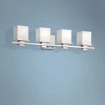 Kichler Tully 32" Wide Chrome Opal 4-LIGHT Modern Bath. Fixed Price $424.99.