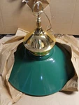 Progress Pendant Fixture, P5117-45, Green Shade With Polished Brass Crown. Fixed Price $95.00.