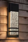 Two (2)! Cedar Hill 14IN 9W Outdoor Bubble Crystal Glass Led Modern Wall Sconces. Fixed Price $68.00.
