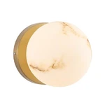 Modern Gold Globe Wall Sconce With Imitation Marble Shades Unique Textures Ma.... Fixed Price $123.99.