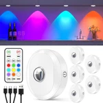 Willed Rgb Rechargeable Puck Lights With Remote Control, Under Cabinet Lighti.... Fixed Price $68.45.
