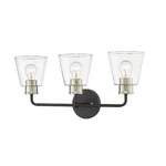 Matte Black Modern Gold Three Light Vanity From The Cameron Collection. Fixed Price $211.90.