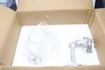 Signature Hardware Barwell Single Light Wall Sconce With Clear Glass Shade 14". Fixed Price $100.00.
