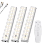3 Pack Remote Control Led Closet Lights Under Cabinet Lighting Usb Rechargerable. Fixed Price $52.49.