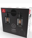 Cannes 3-PIECE Powder Room Set Matte Black 2-LIGHT Vanity Fixture. Fixed Price $30.00.