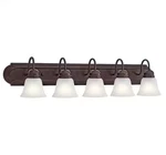 Kichler Independence 36" 5 Light Tannery Bronze Vanity Frosted Glass. Fixed Price $84.99.