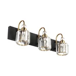 Ralbay Modern Bathroom Vanity Fixture, 3-LIGHTS, Black Metal & Crystal,.... Fixed Price $118.71.