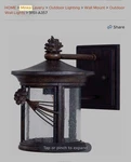 Nib By Minka, Lavery 9151-A357 Bronze 1-LIGHT Outdoor Wall Mount 10 Tall X. Fixed Price $59.65.