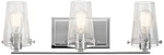 Kichler Alton 24" Wide Chrome 3-LIGHT Bath. Fixed Price $255.99.