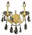 Elegant Lighting 2801W2G/RC Maria Theresa 16INCH High 2LIGHT Wall Sconce Gold. Fixed Price $108.00.