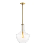 Jonathan 10.5" Brass Gold/clear Mid-century Modern 1-LIGHT Led Pendant Ligh.... Fixed Price $166.40.