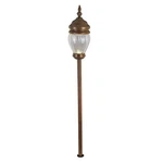 Low Voltage Ribbed Glass 5 Led Path Light Metal Antique Rust Adjustable Height. Fixed Price $59.99.