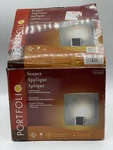 Portfolio (195645) Chrome Finish Clear Frosted Pattern Glass Wall Sconce. Fixed Price $27.30.