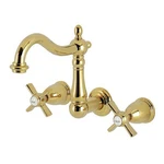 Kingston Brass KS1222ZX Millennium Double-handle Wall Mount Bathroom Faucet -.... Fixed Price $387.77.
