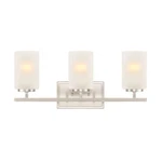 Designers Fountain Carmine Light Vanity, Brushed Nickel/etched D239M-3B-BN. Fixed Price $134.32.