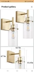 Sheenkarion Set Of 2 Gold Wall Sconces,elegant Bathroom Mount Light,. Fixed Price $29.99.