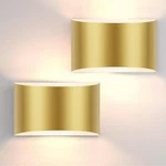 Folksmate Modern Led Wall Sconces Set Of 2, 3000K Warm White 7.68INCH, Gold. Fixed Price $94.99.