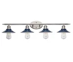 Hampton Bay 20514 Cb-bn Glenhurst Cobalt/brushed Nickel Farmhouse Vanity Light. Fixed Price $29.99.