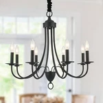 Black 8-LIGHT Farmhouse Chandelier Lighting Fixtures Dining Room. Fixed Price $218.38.
